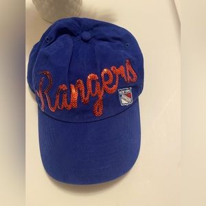 Rangers blue,red sequins cap.